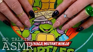 ASMR 1h Teenage Ninja Mutant Turtles Pizza Box Background ASMR (🎧 NO TALKING | tracing, tapping)