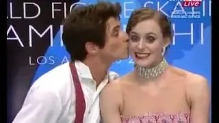 Scott Moir Kissing Tessa Virtue