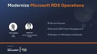 Webinar - Modernize Microsoft RDS Operations