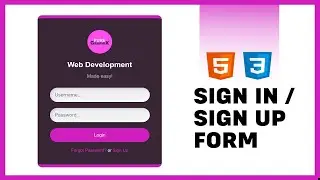 SIGN IN / SIGN UP LOGIN FORM USING HTML & CSS                      #css  #html