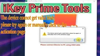 iKey Prime The device cangot get a valid blob iCloud bypass failed Solution By GSM Unlock Pro