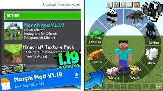 Best Morph Mod For Minecraft pe 1.19 || Morph Mod Mcpe 1.19 ( All Mobs Available)