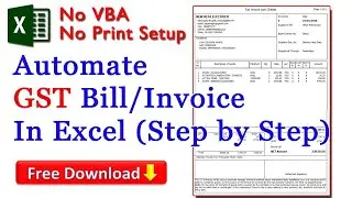 Automate GST Invoice In Excel using few easy formulas (Step by Step)