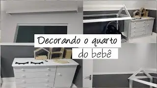Decorando o quarto do bebê | Fazendo cortineiro | Pintado | Os móveis chegou