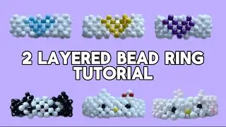 TWO LAYERED BEAD RING TUTORIAL - for beginners