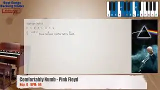 🎹 Comfortably Numb - Pink Floyd Piano Backing Track with chords and lyrics