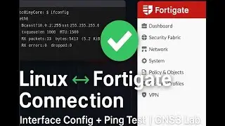 Linux Tiny Core Device Connection with Fortigate Firewall | IConfiguration in GNS3