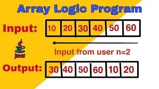 Java Program to left rotate the elements of an array