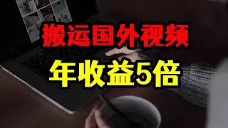 兼职搬运国外视频，每天下班2小时，年收益超过工作5倍