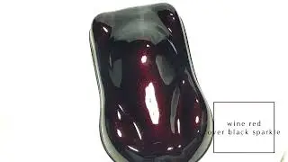 UreChem EyeKandy Wine Red Urethane over Black Sparkle Basecoat