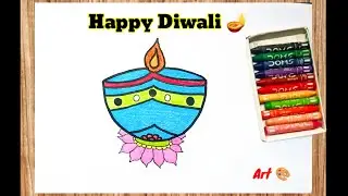 How To Draw a Colourful Diya 🪔| Easy |Diwali special 🥳!