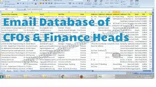 Indian Email Database of CFO & Finance Heads- CFOs email id list- 2021 updated & verified- live demo