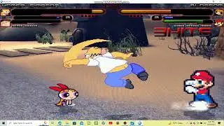 Sandal M.U.G.E.N Request 65: Homer Simpson and Peter Griffin vs Blossom and Mario