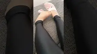 Pantyhose feet playing :)