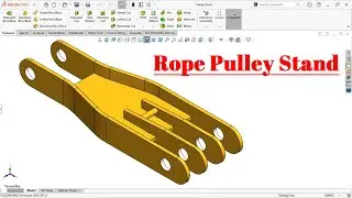 Design of rope pulley stand in solidworks | Solidworks tutorial in hindi