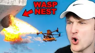 Flamethrower VS Wasp Nest