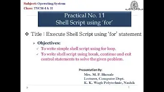 For Loop with break continue and exit in Shell Script