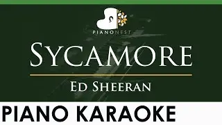 Ed Sheeran - Sycamore - LOWER Key (Piano Karaoke Instrumental)