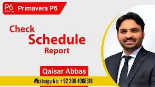Check Schedule Report in Primavera P6 I Primavera P6 Project Management I Primavera