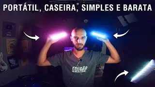 COMO FAZER ILUMINAÇÃO PORTÁTIL BARATA!