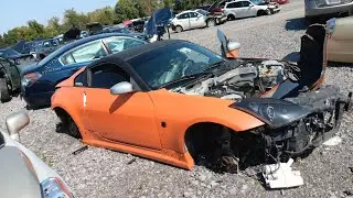 Nissan 350z in the Junkyard Yikes!!