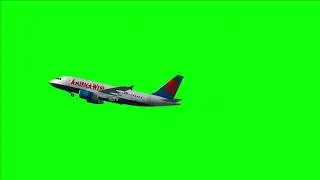 Airbus A-319 launches landing green screen HD video footage 