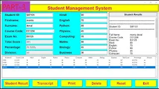 How to make a Student Management System in Python with Database  Connectivity  ||#tinkter || PART-3