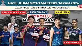 Hasil FINAL Kumamoto masters Japan 2024 ~ FaJri Juara ~ Jorji Runner Up ~ China Juara Umum