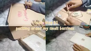 studio vlog: eps. 1 | packing order asmr akrilik bussines -  indonesia