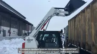 Загрузка высокого борта мини погрузчиком LONKING CDM307