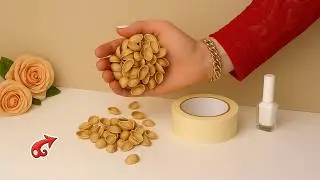 YOU WON’T BELIEVE THIS DECOR IS MADE PISTA SHELL and Masking tape!