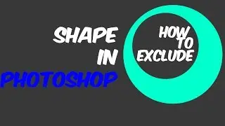 How to cut [exclude] shapes in photoshop l 2 minute Photoshop