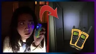 Playing Walkie Talkie Hide & Seek IN THE DARK!