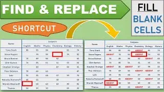 How To Fill Blank Cells With Text in Excel | Shortcuts | Tutorials
