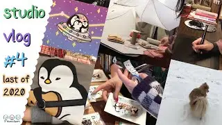 Studio Vlog 4 | Penguin T-shirts, New Thank You Cards, Drawing Animal Eye Masks
