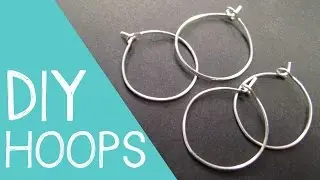 DIY Hoop Earrings / Wine Charm Rings Wire Jewelry Tutorial