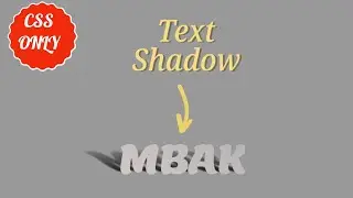 【MBAK】Pure CSS | CSS Text Shadow Effects #onlinetutorials