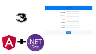 Angular 8 with ASP.Net Core Tutorial part 3 Sign Up From