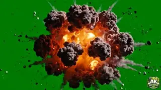 Massive Fire Explosion Green Screen | Realistic Blast Smoke VFX Background 