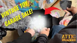 Vintage Toy Hunting at a HUGE Garage Sale (Attic Invaders Part 1)