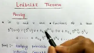 Leibnitz theorem proving || Leibnitz theorem proving bsc first year maths
