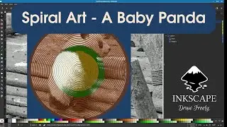 Inkscape 1.3 - Spiral Art - A Baby Panda