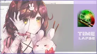 Pout Pout Usagi | Timelapse | Painttool Sai 🐰