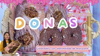 Donas caseras con Chocolate y Glaseadas /Donas fritas