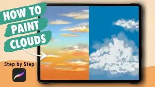 How to Paint Clouds - 2 Easy Ways | Procreate Digital Art Tutorial for Beginners