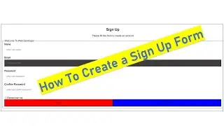 How To Create Sign Up Form Using HTML and CSS