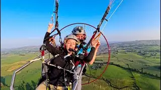 Tandem Paramotor experience in Yorkshire ￼