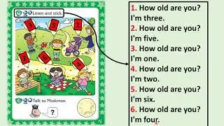 Kid's Box Starter - Unit 1 - Hello - 9 - Listen and stick.