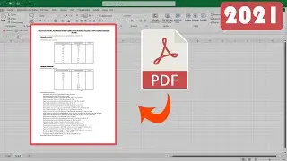 How to INSERT a PDF FILE in EXCEL 2021
