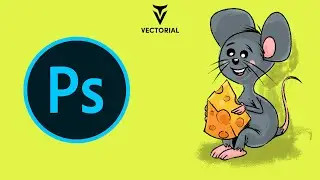 How to Draw a mouse cartoon in Adobe Photoshop with Wacom tablet cth-480